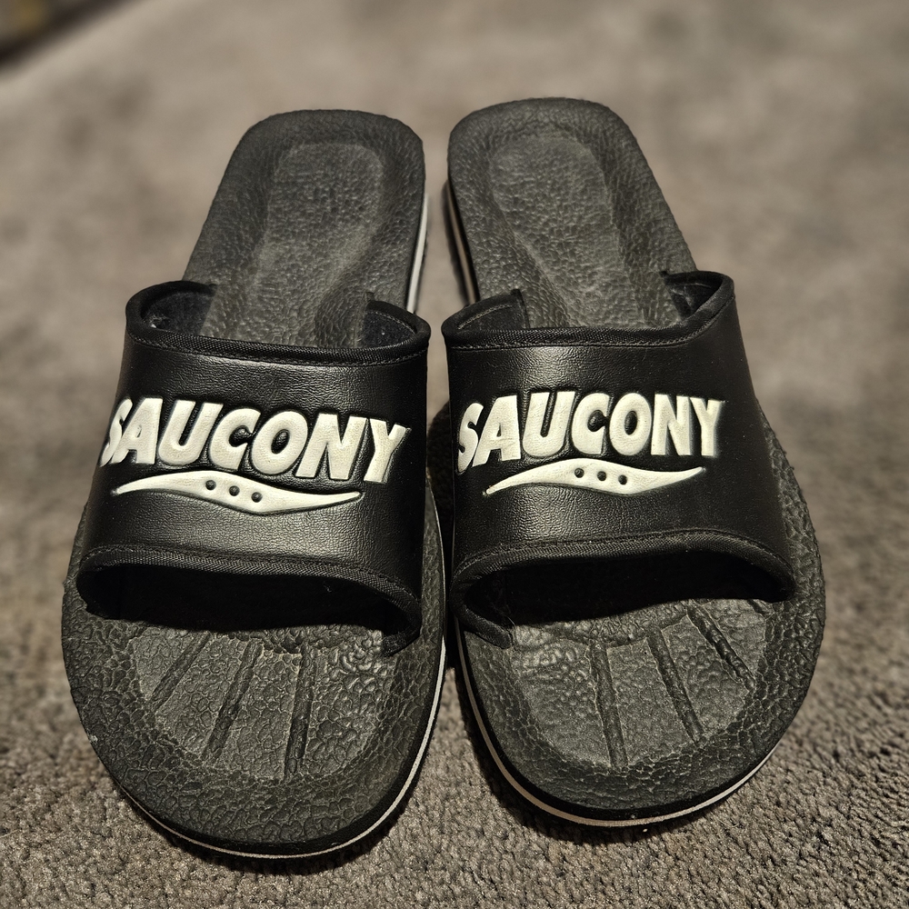 Saucony Black Slide Sandals